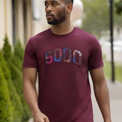 SOQO Graphic T-Shirt – Bold Afro-Caribbean Tee - Maroon
