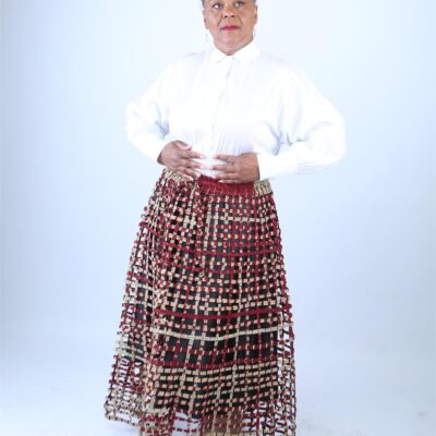 Mita Weaved Stylish African Mix Ankara Print Skirt