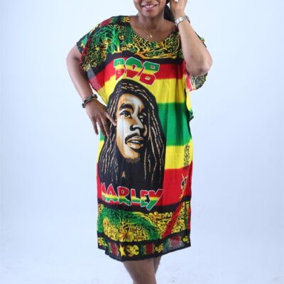Bob Marley Reggae-Inspired Rasta Kaftan Dress - Marley