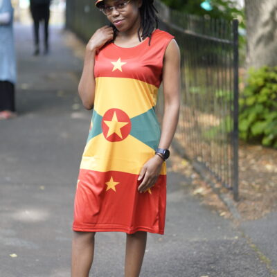 Grenada Flag Dress | Sleeveless Bodycon Shift Dress