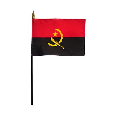 Angola Miniature Hand Flag
