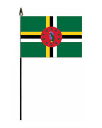 Dominica Miniature Hand Flag