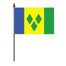 Saint Vincent Miniature Hand Flag