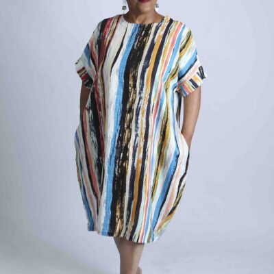 Geometric Print Relaxed fit Italian Dress - Kola