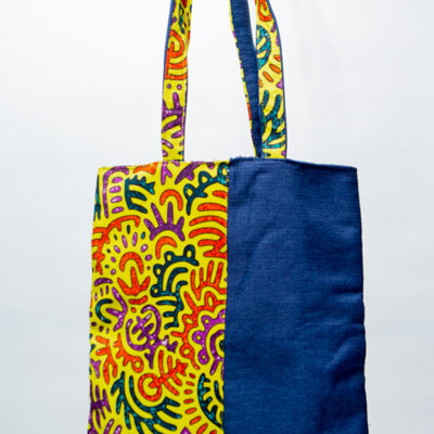 African Handcrafted Ankara Print Tote Bag - Ese