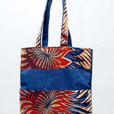 African Handcrafted Ankara Print Tote Bag - Ekow