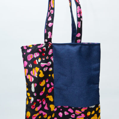 African Handcrafted Ankara Print Tote Bag - Aku