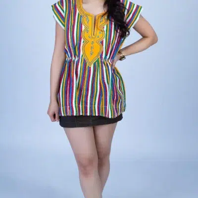 Handwoven Batakari Dress with Embroidery