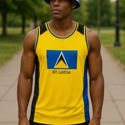 St. Lucia Flag Mesh Vest