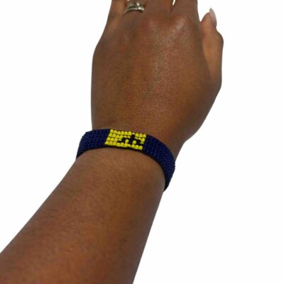 Barbados Flag Beaded Bracelet