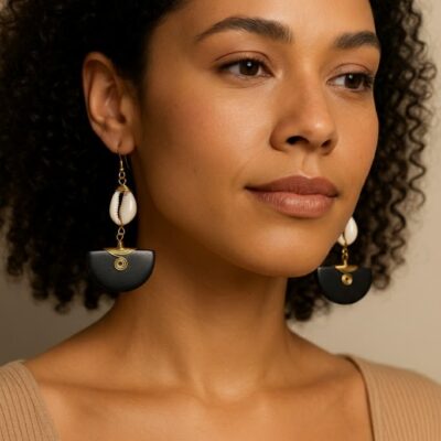 Handcrafted Wooden African Kenyan Earrings - Boho