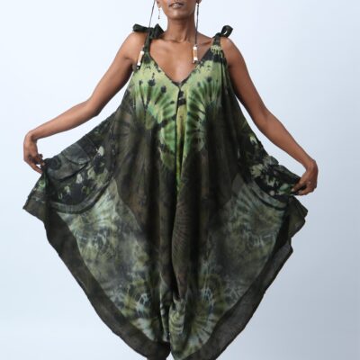 Free Size Bohemian Patchwork Wide-Leg Jumpsuit  - Bamenda