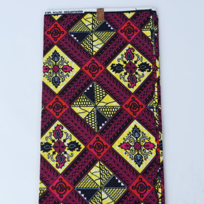 African Print Fabric-  Geometric Pattern Ankara Cloth