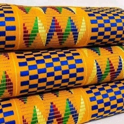 Yellow Fusion Authentic Handwoven Kente Cloth