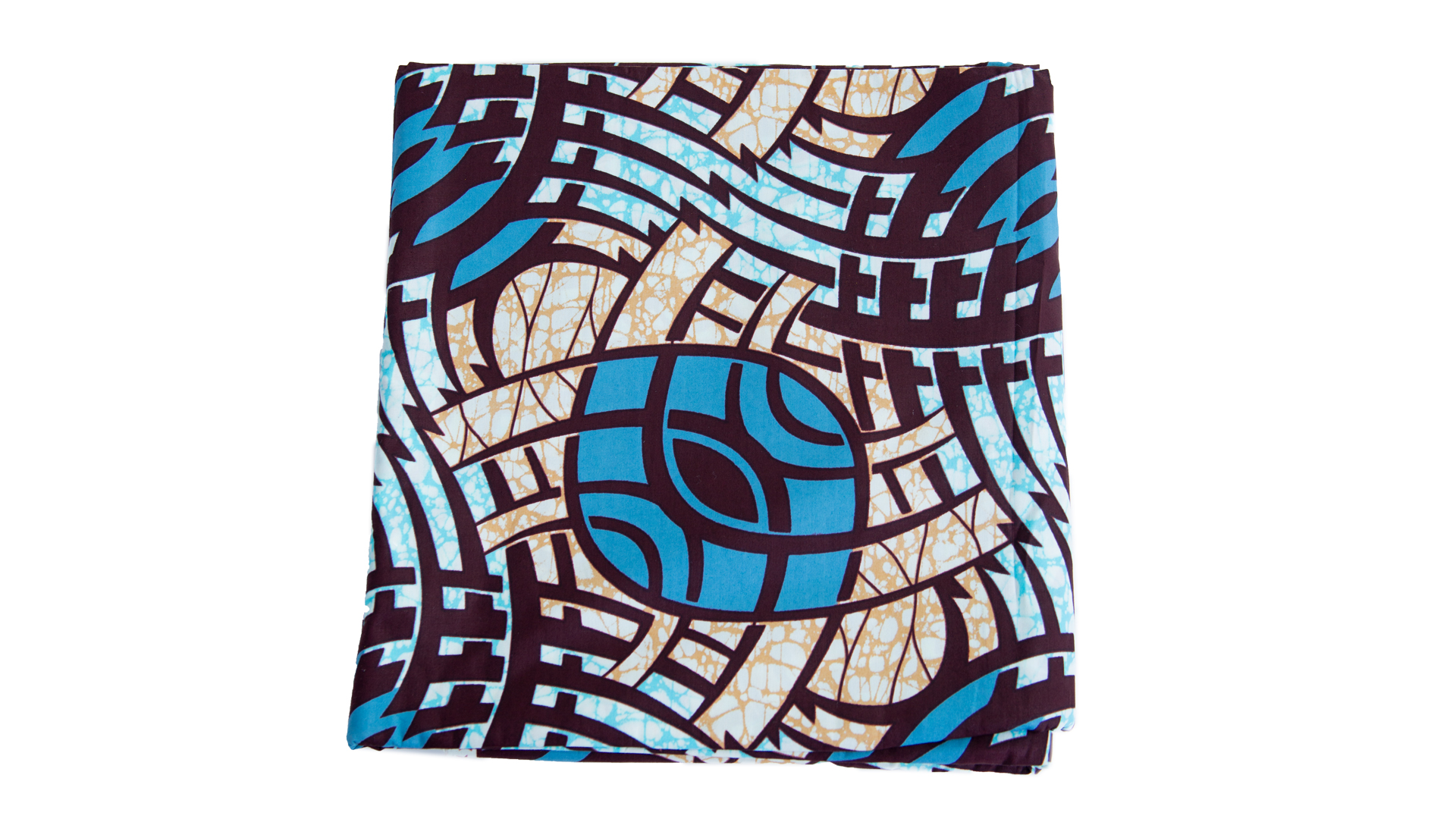 Highest Quality African Ankara Blue Swirl Super Fabric - Image 2