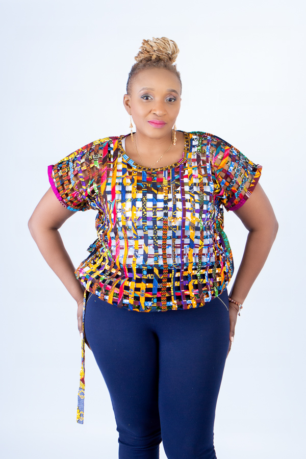 Hani Handwoven Multicolored Ankara Waist-Tie Top