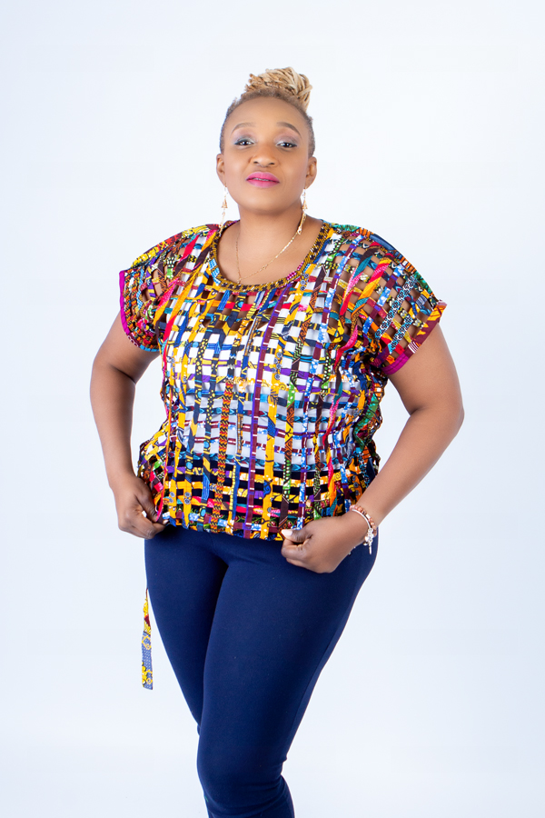 Hani Handwoven Multicolored Ankara Waist-Tie Top - Image 5