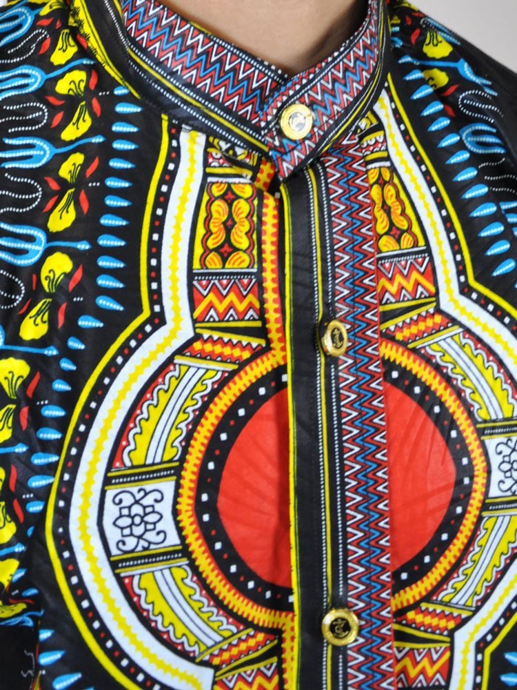 African Dashiki Matching Short Pants Set Co-ord - Image 3
