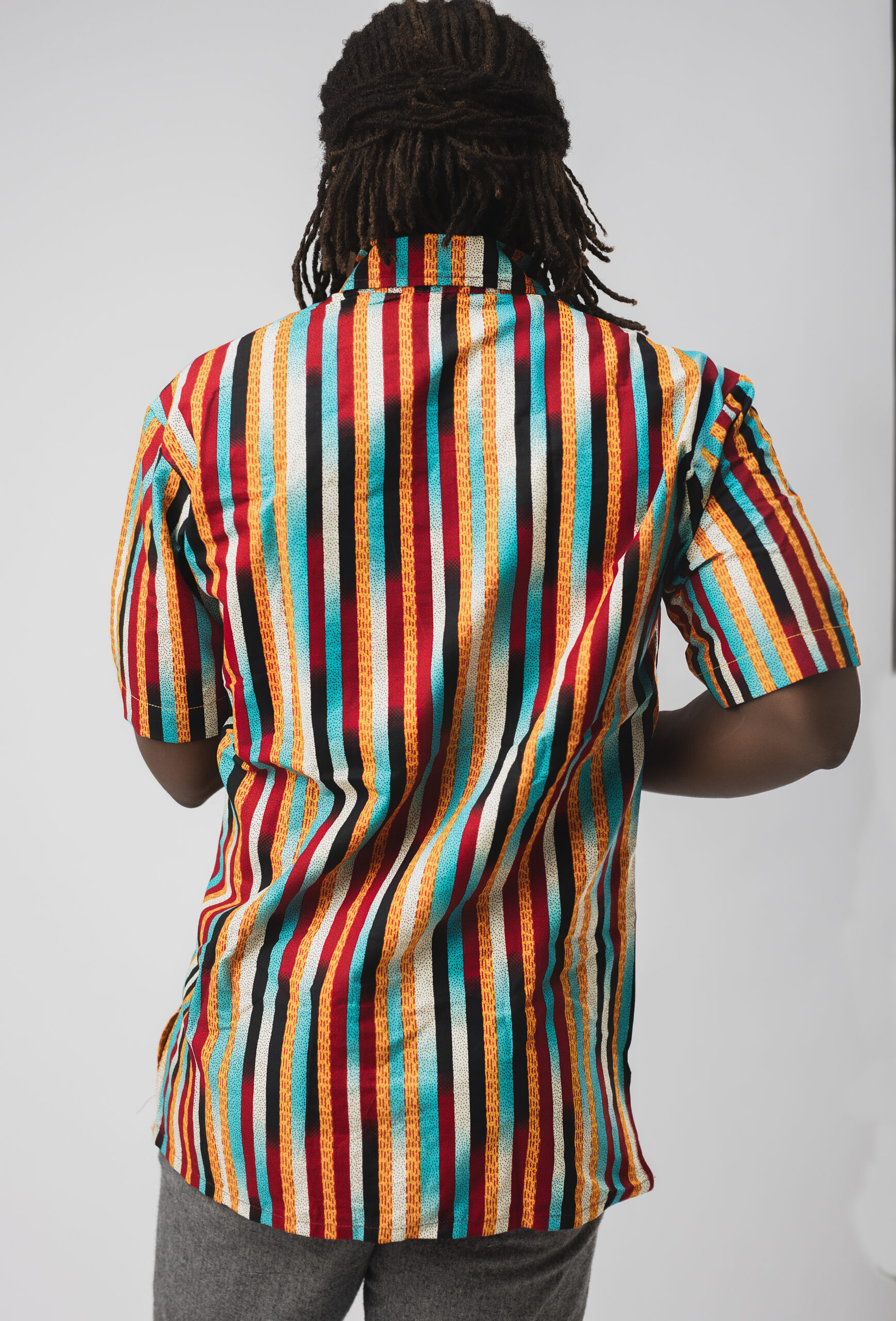 Rainbow Striped African Best Customisable Stylish Shirt - Image 2