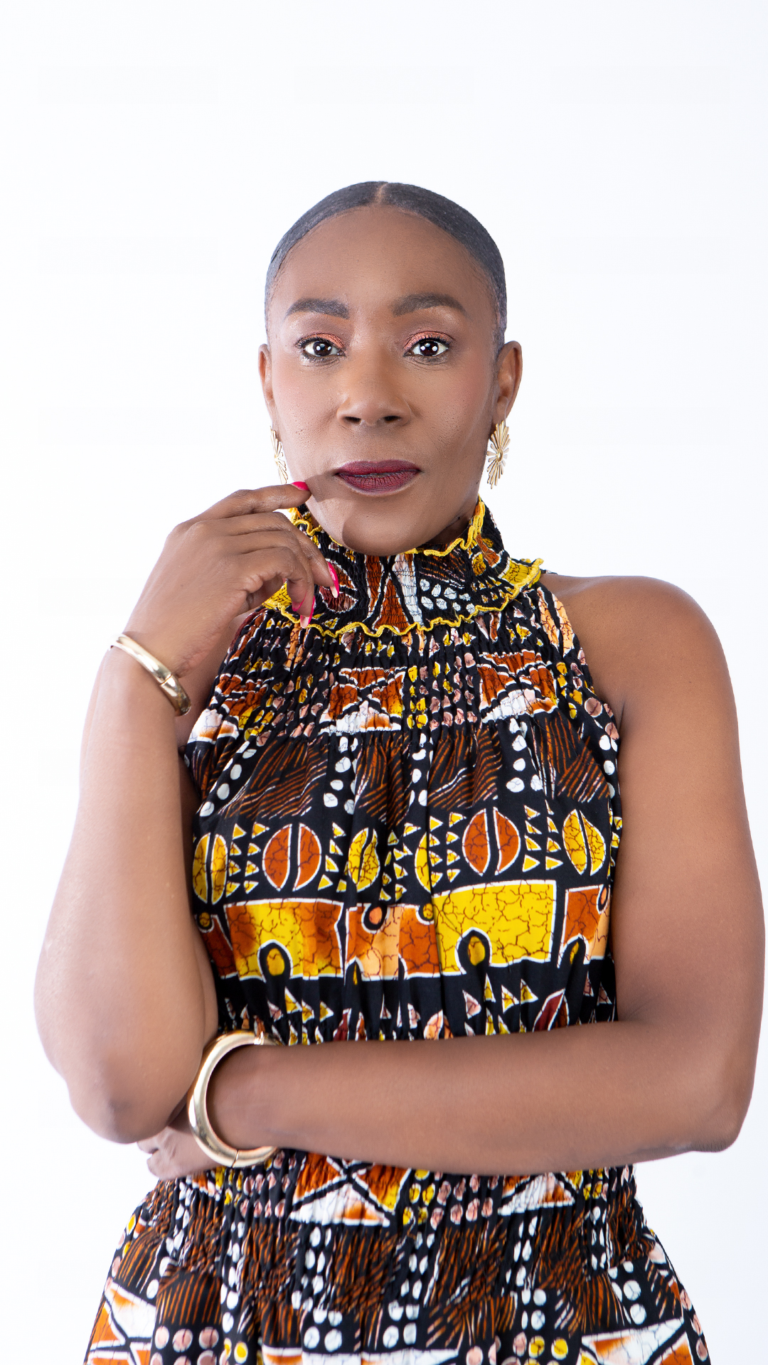 Beautiful Helen High Neck Tribal Ankara Print Jumpsuit - Image 2