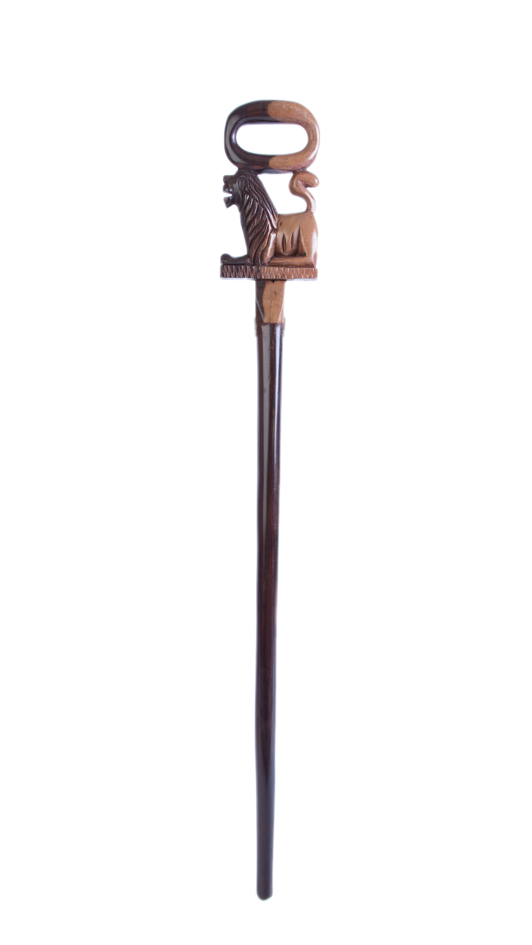 Magnificent Lion Wooden African Walking Stick - Image 2