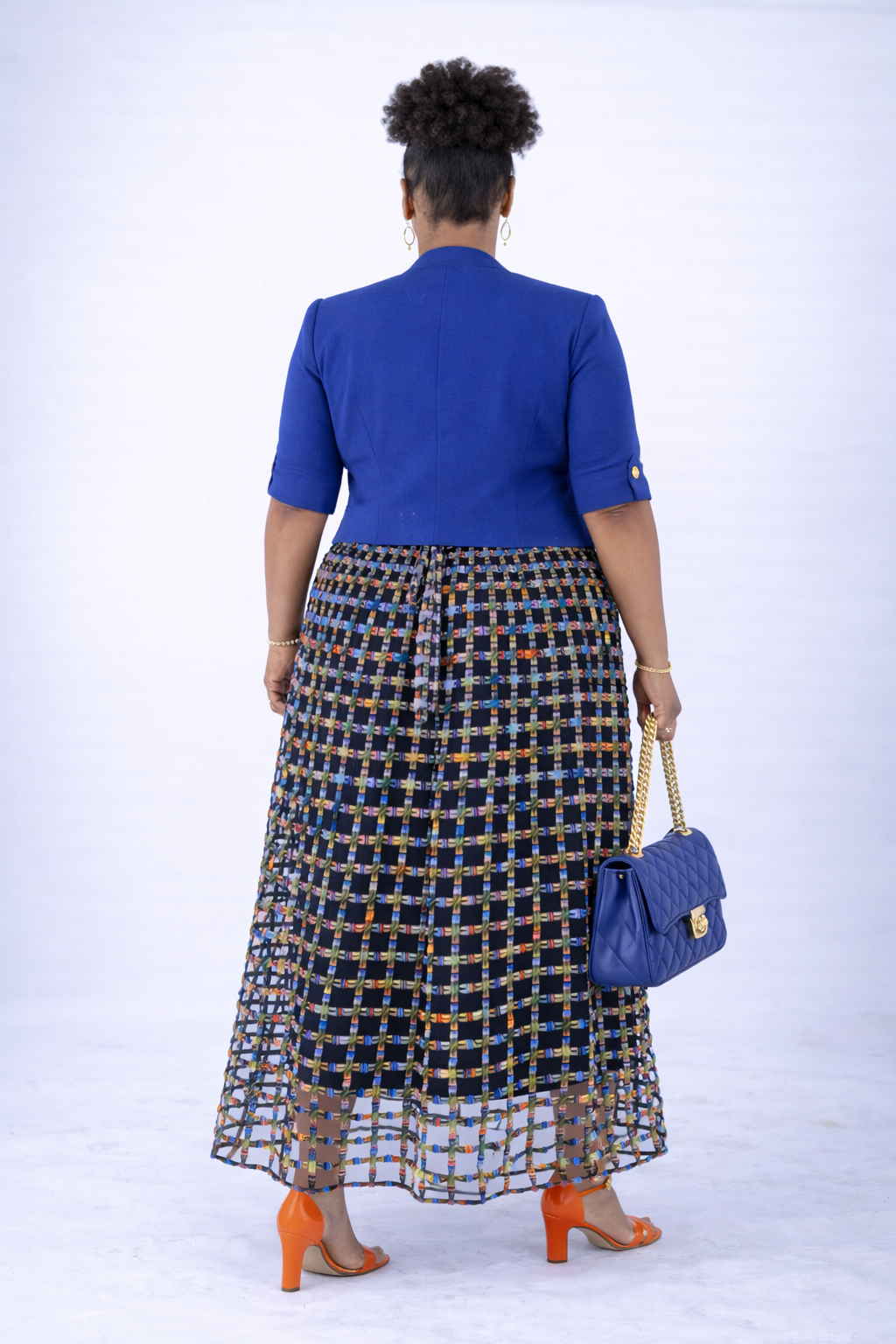 Duri Weaved Stylish African Mix Ankara Print Skirt - Image 3