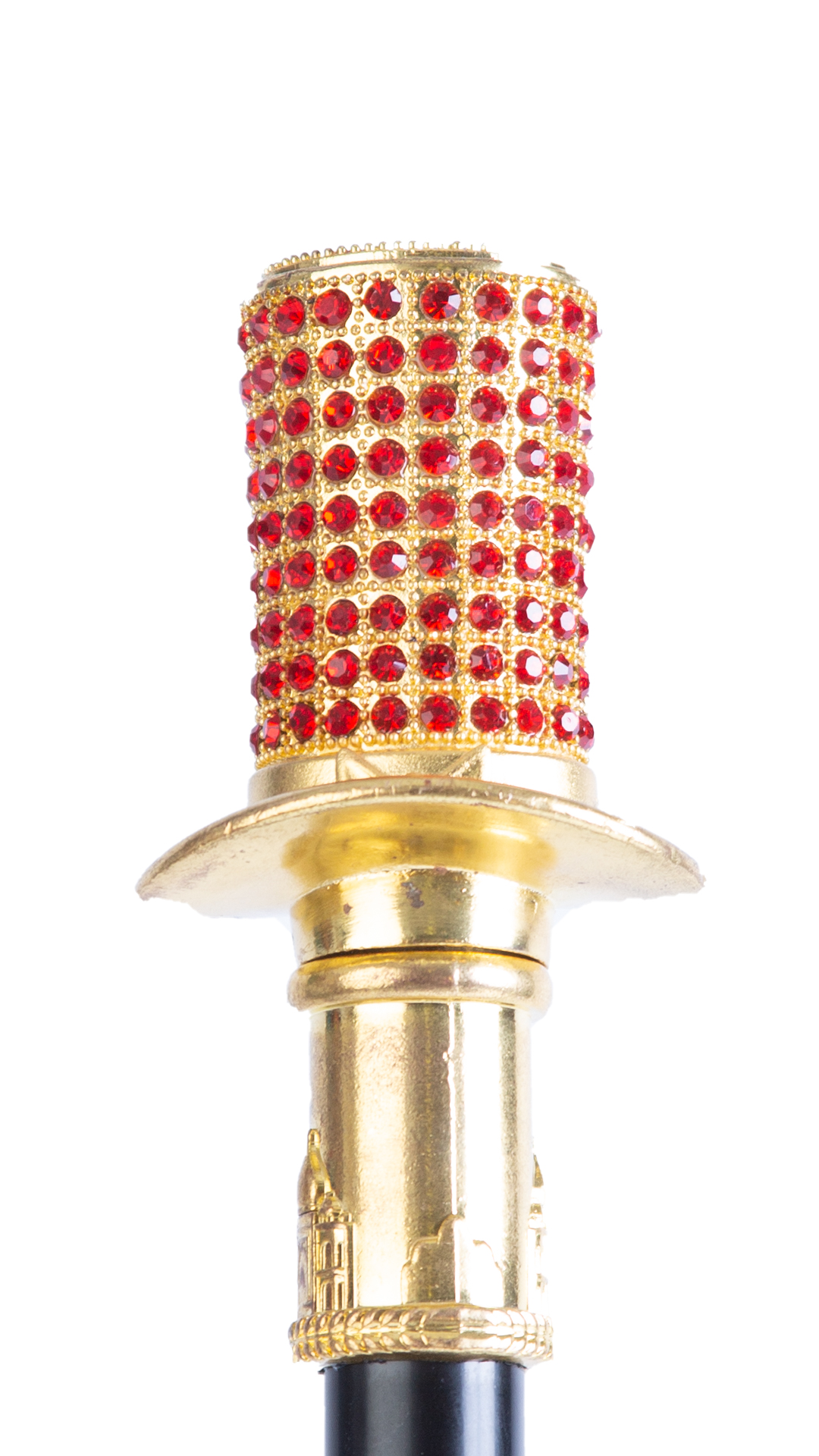 Magnificent Jewelled Top Hat Occasion African Walking Stick - Image 4