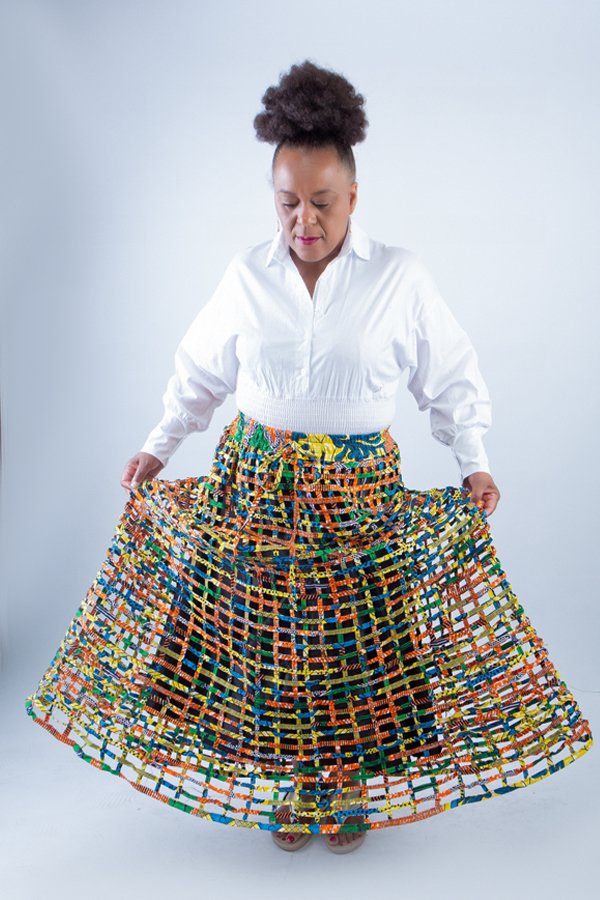 Byran Weaved Stylish African Mix Ankara Print Skirt - Image 4