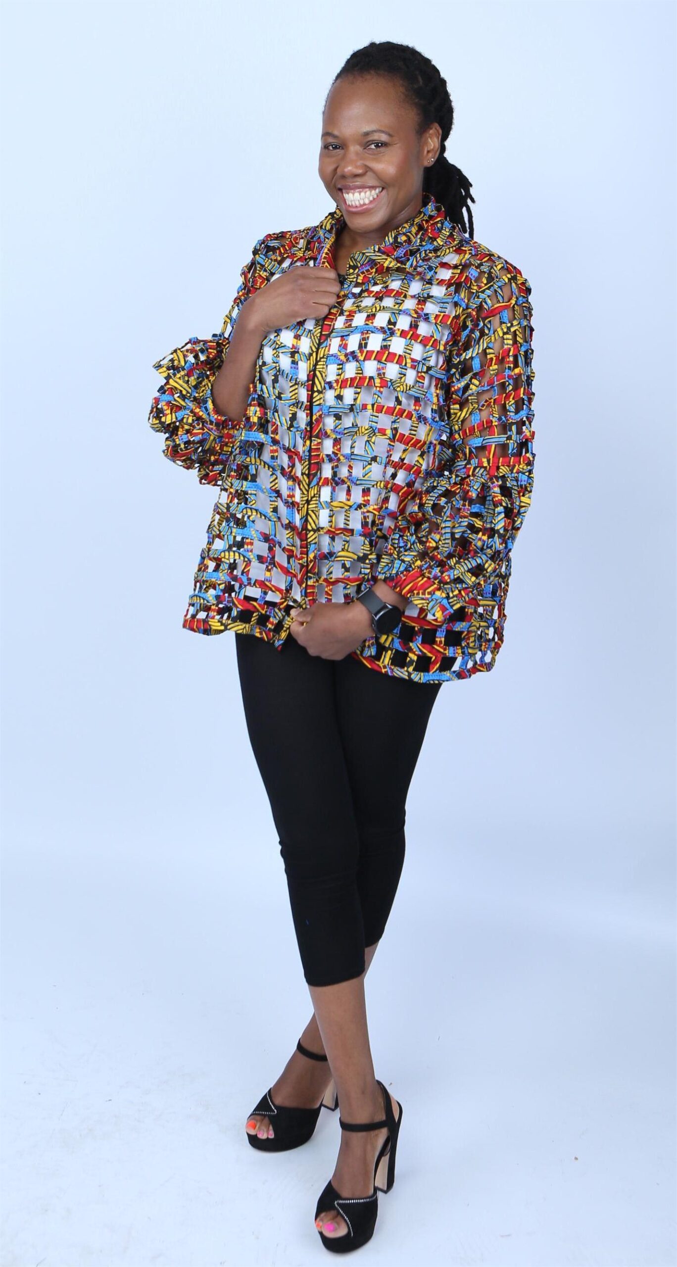 Ankara Weaved Waist-Length Overthrow - Sola - Image 3