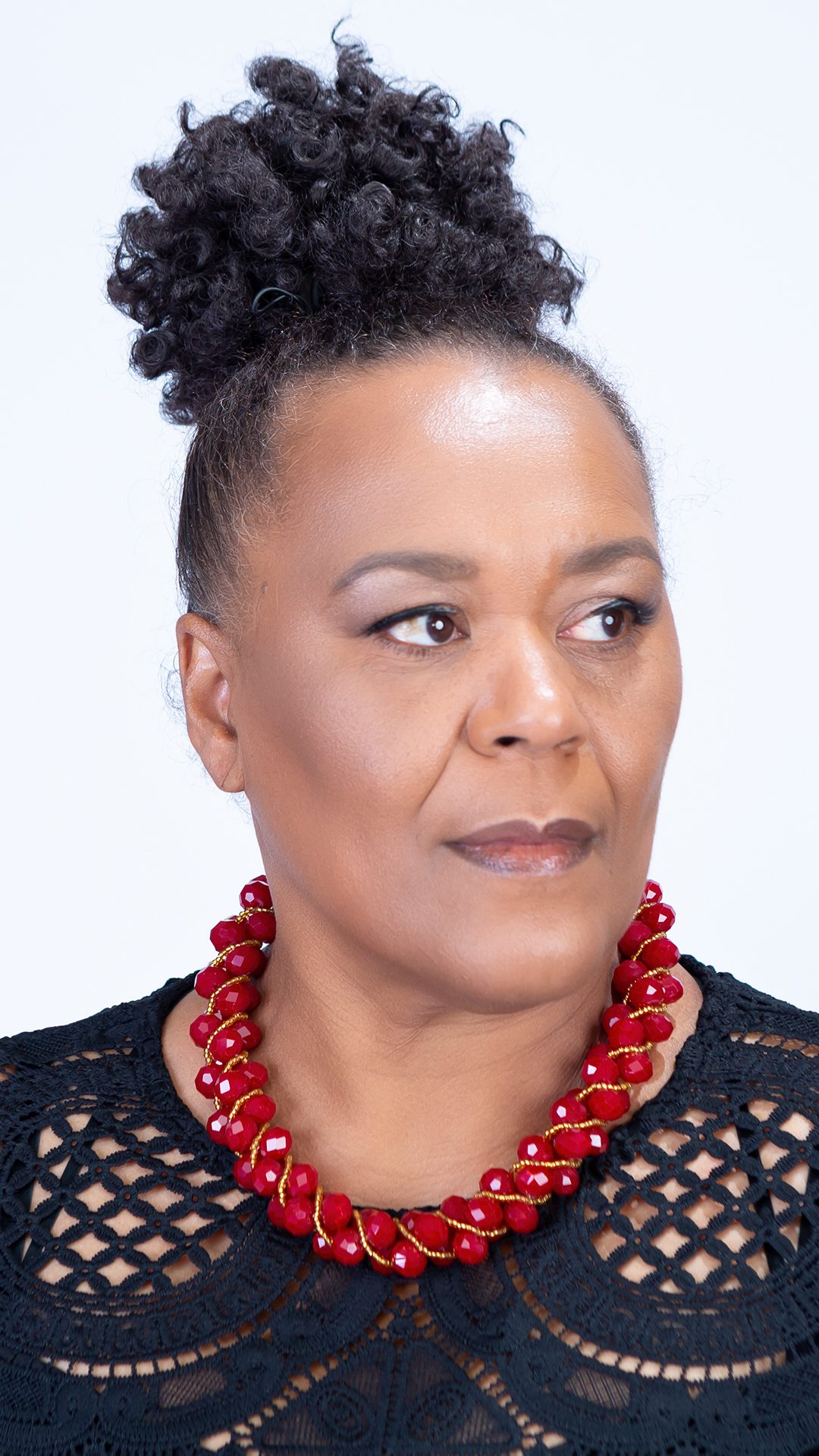 Aurora Red and Gold Threaded Beaded Necklace Set