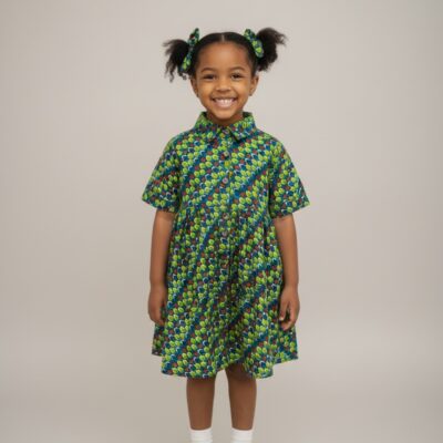 Girls African Print Dress