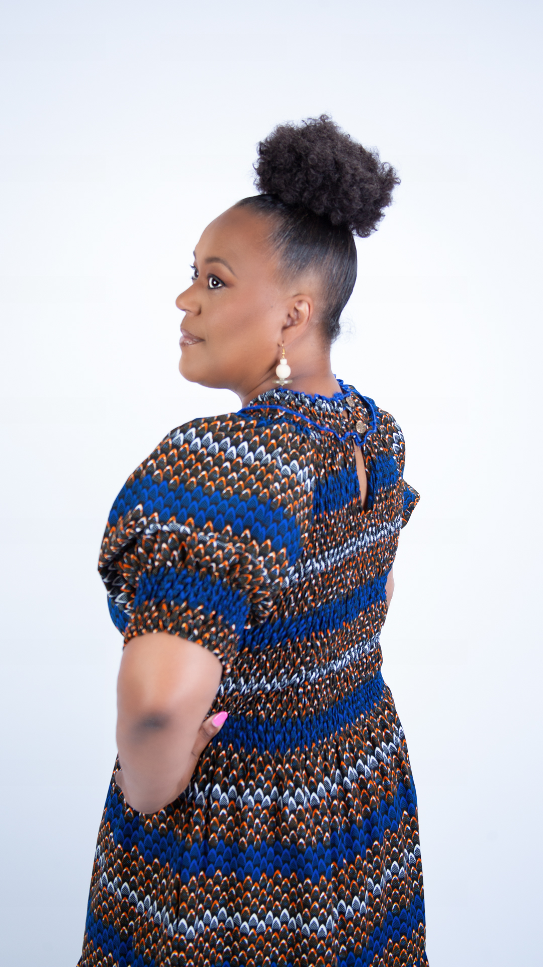 Royal Blue Gorgeous High Neck Maxi Dress - Image 3