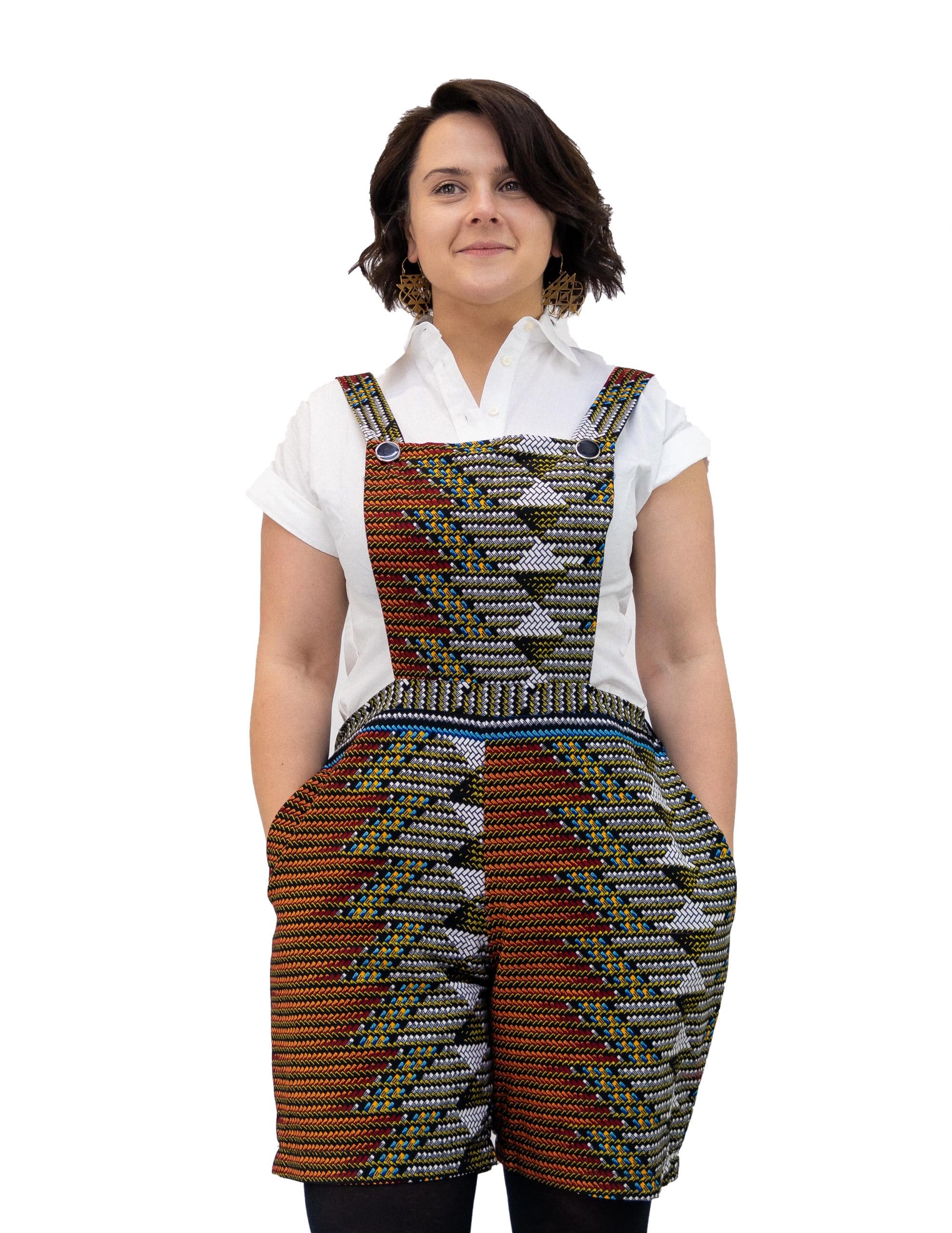 Bamidele African Ankara Pinafore Playsuit - Image 2