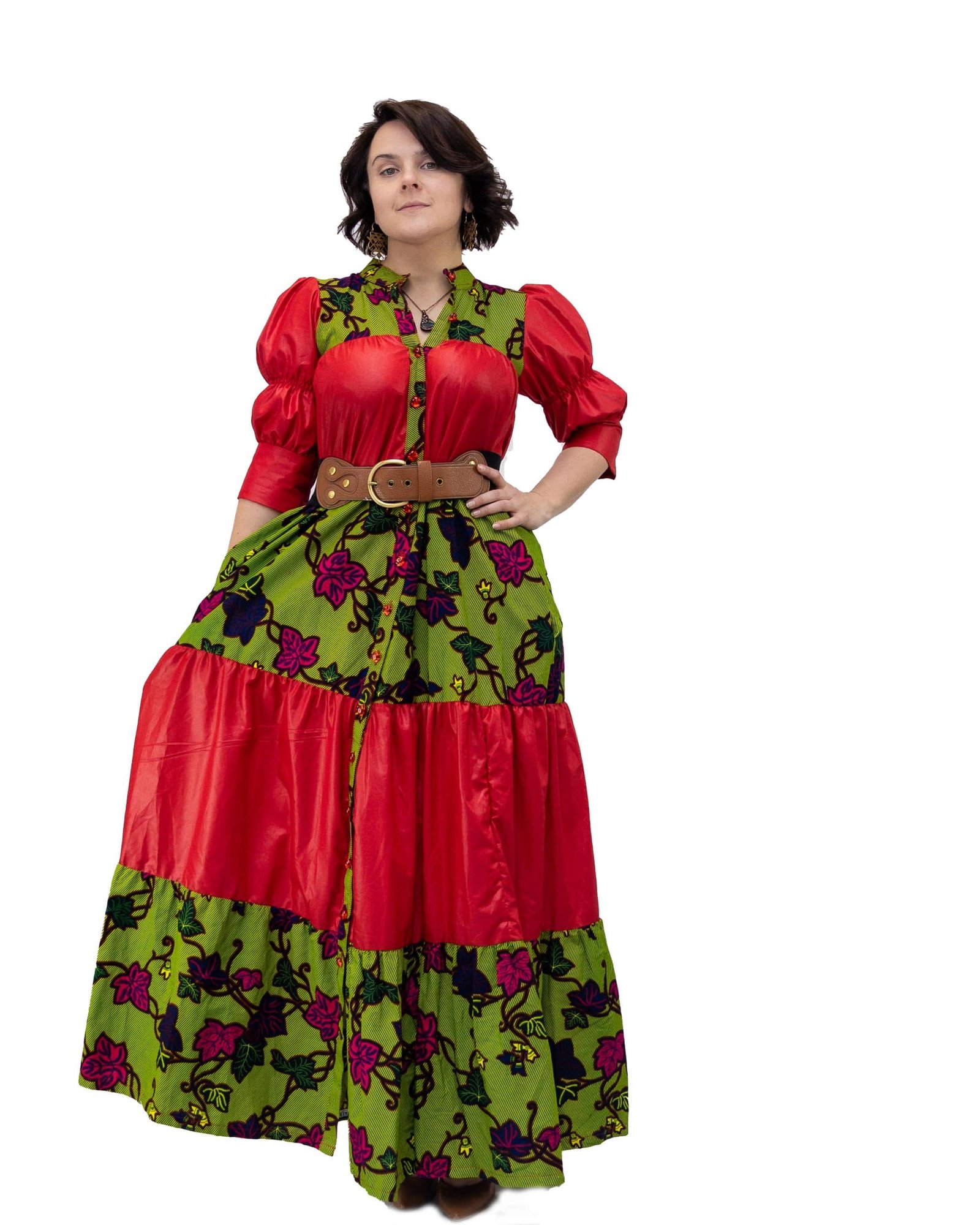 Makena African Print Smock Dress in Different Colours - Image 11