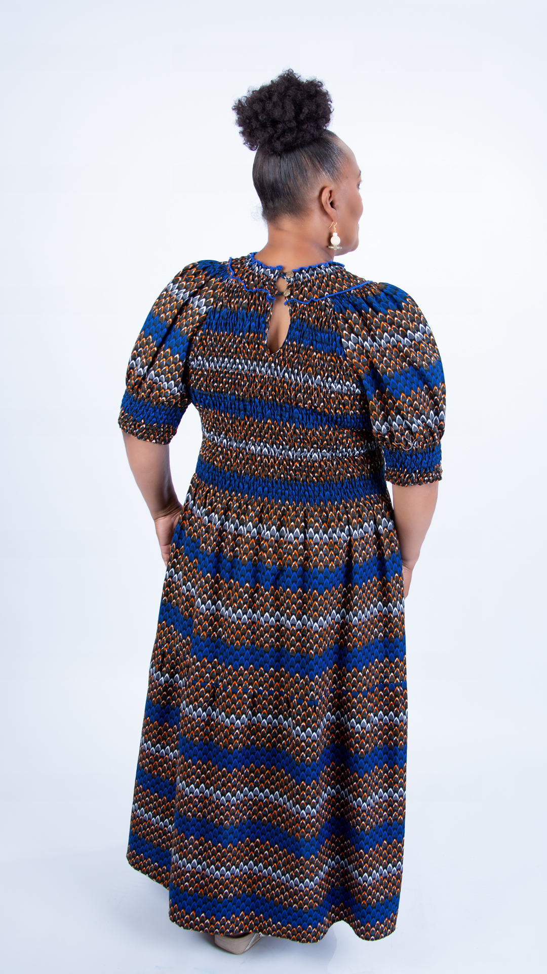 Royal Blue Gorgeous High Neck Maxi Dress - Image 2