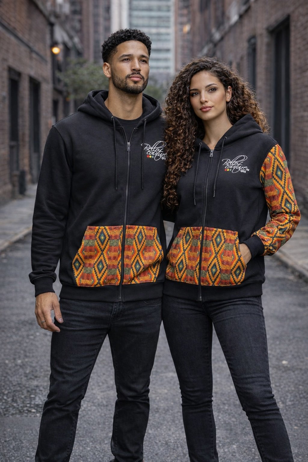 Unisex Afro-Fusion Zip Hoodie