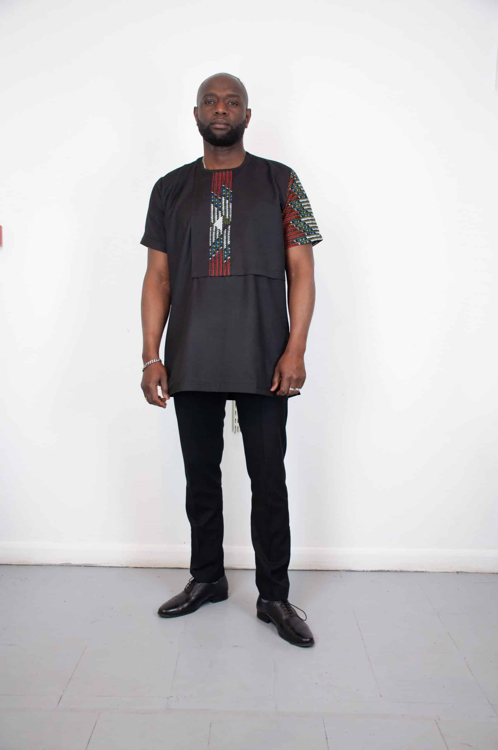 Wamuhu Black Abstract Suit