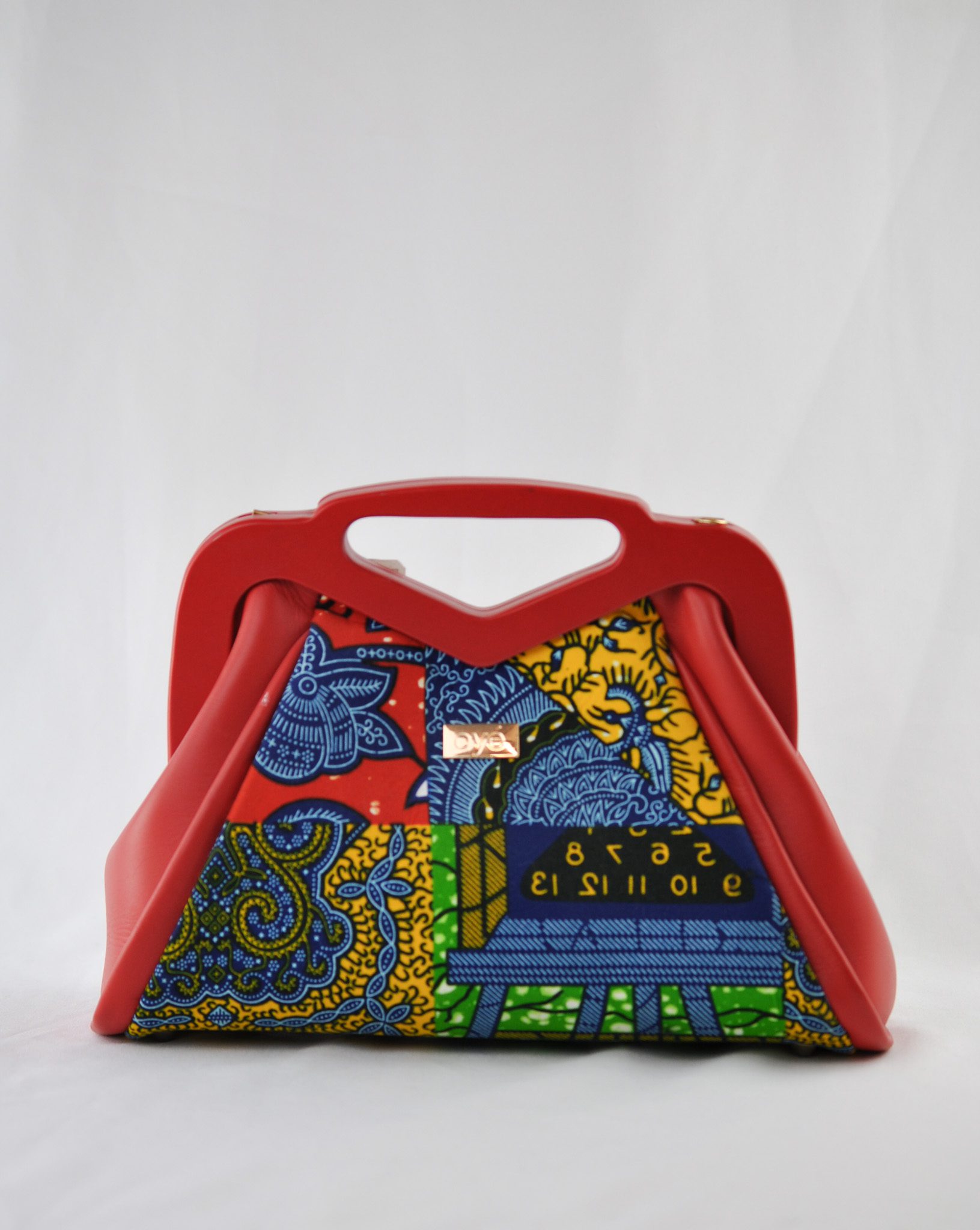 Haiba Oye Red Multi Ankara Print Purse