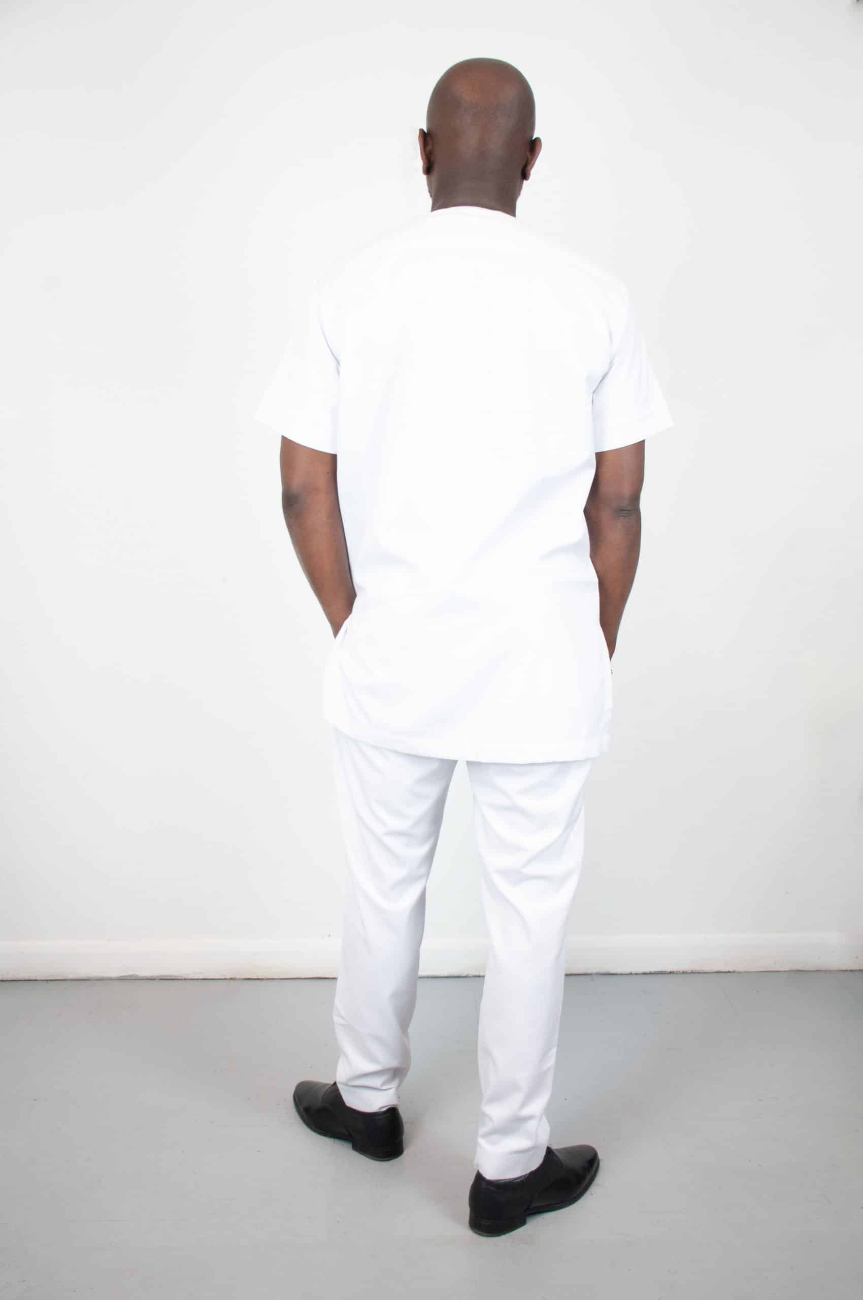 Mattu Beautiful Pure White Traditional Alluring Suit - Image 3