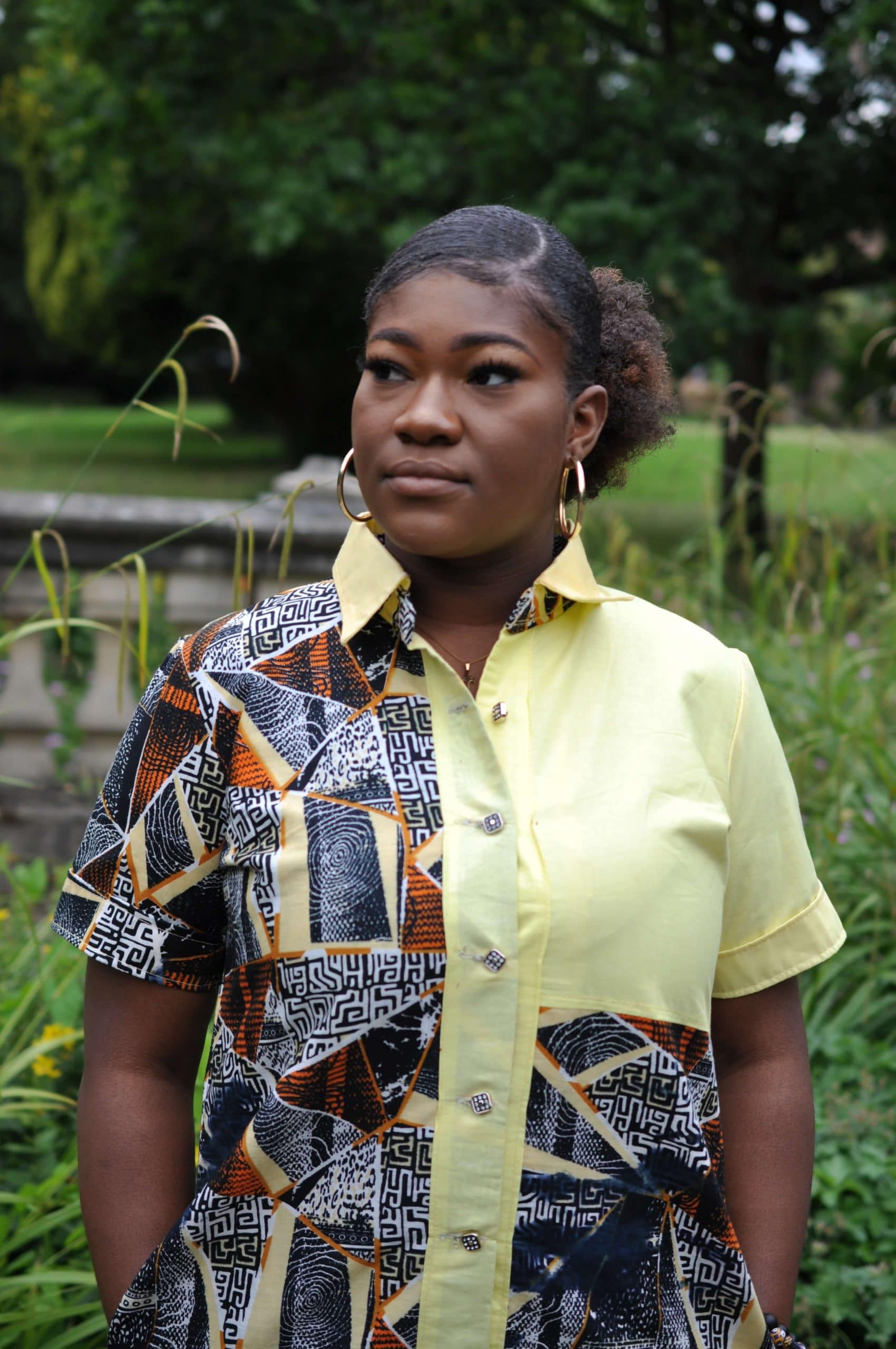 Bonanle Ankara Shirt Dress - Image 3