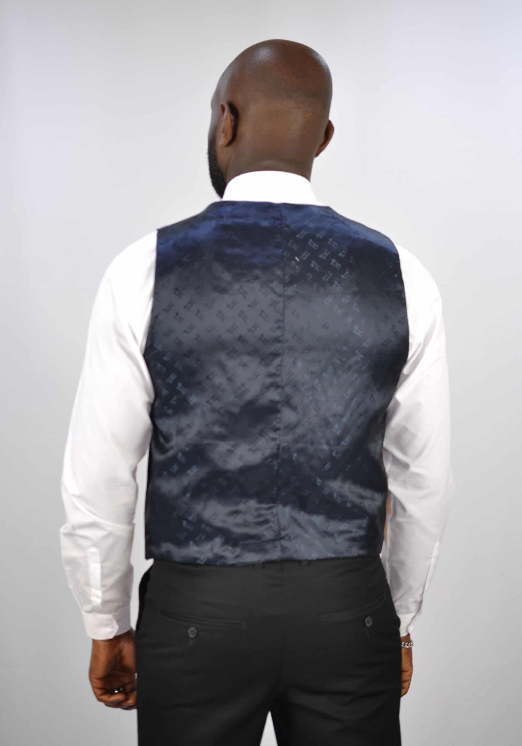 Low Cut African Kente Print Waistcoat - Image 3