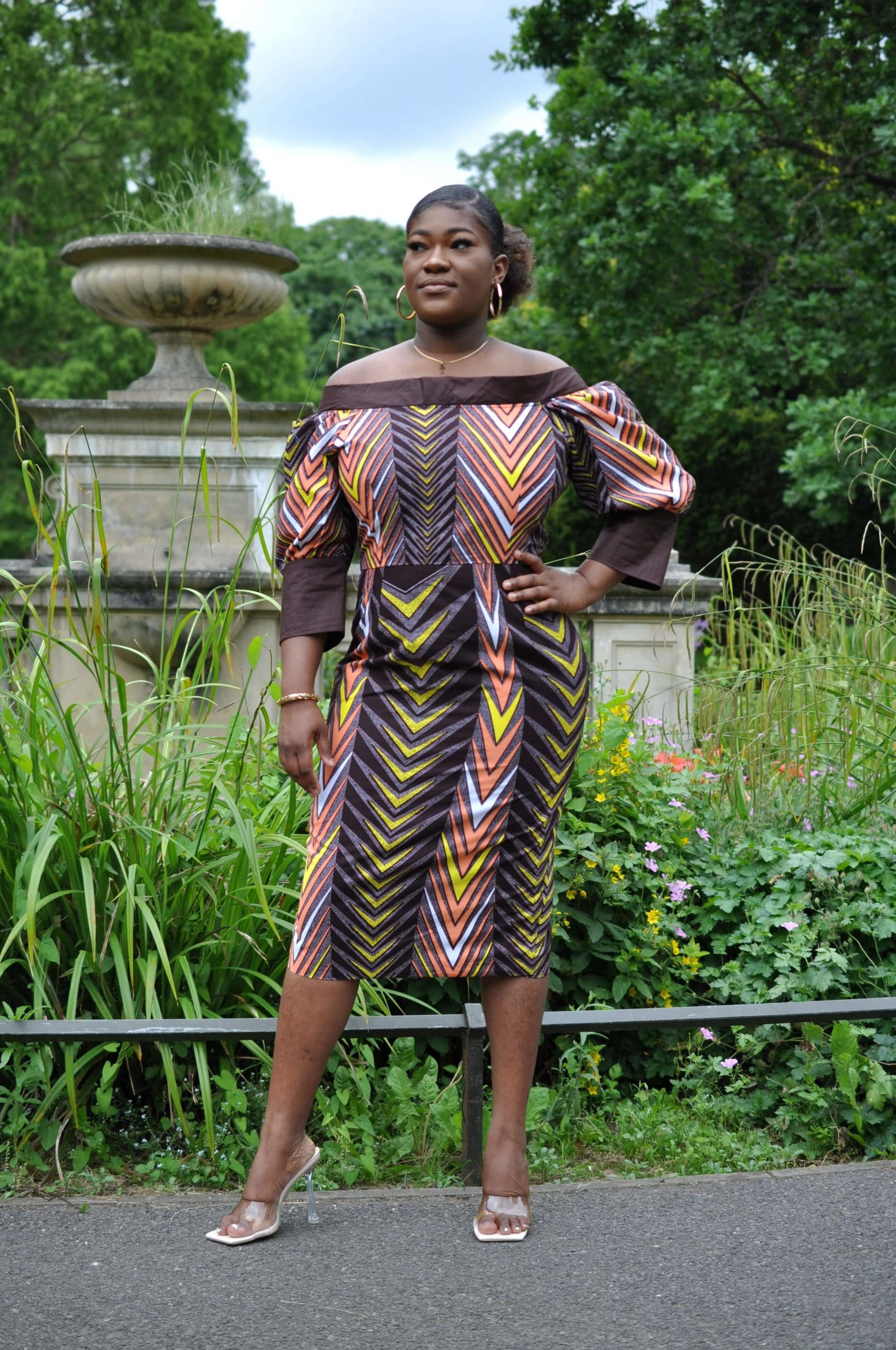 Hadiza African Print Midi Dress