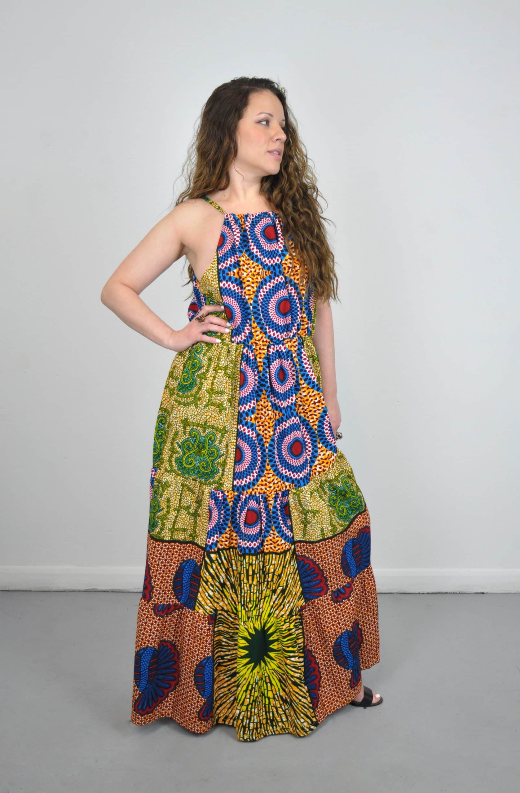 Winda Ankara Patchwork Maxi Dress - Image 2