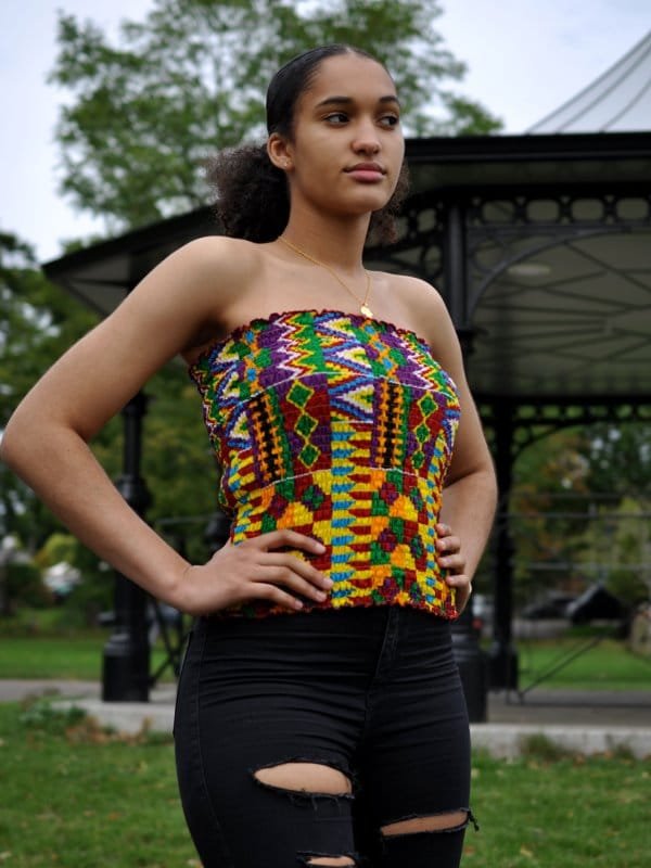 African Print Bandeau Tube Top - Image 3