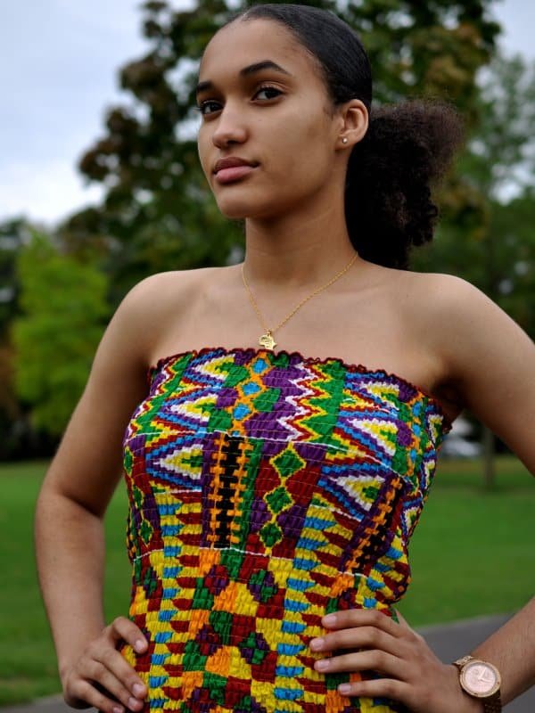 African Print Bandeau Tube Top