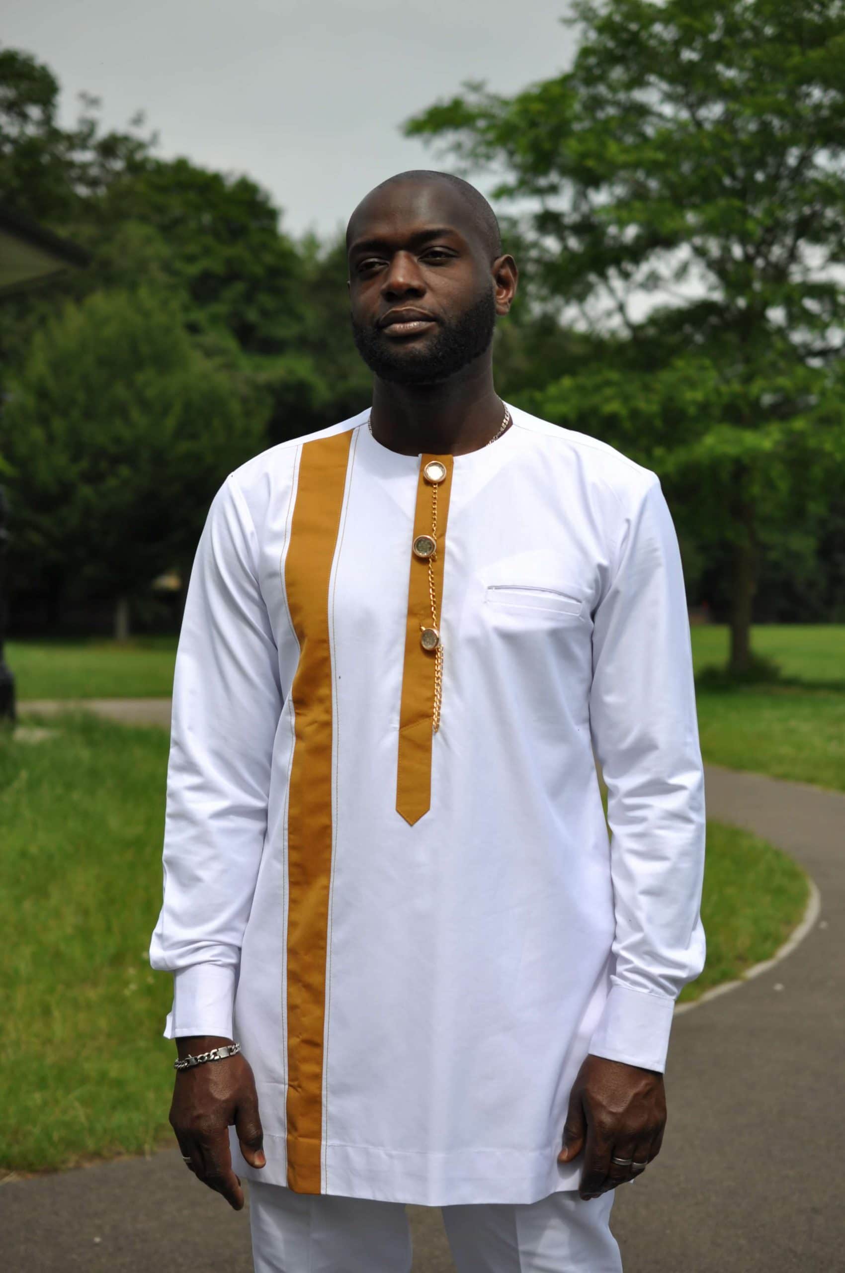 Hakim White African Men's Suit - Image 2