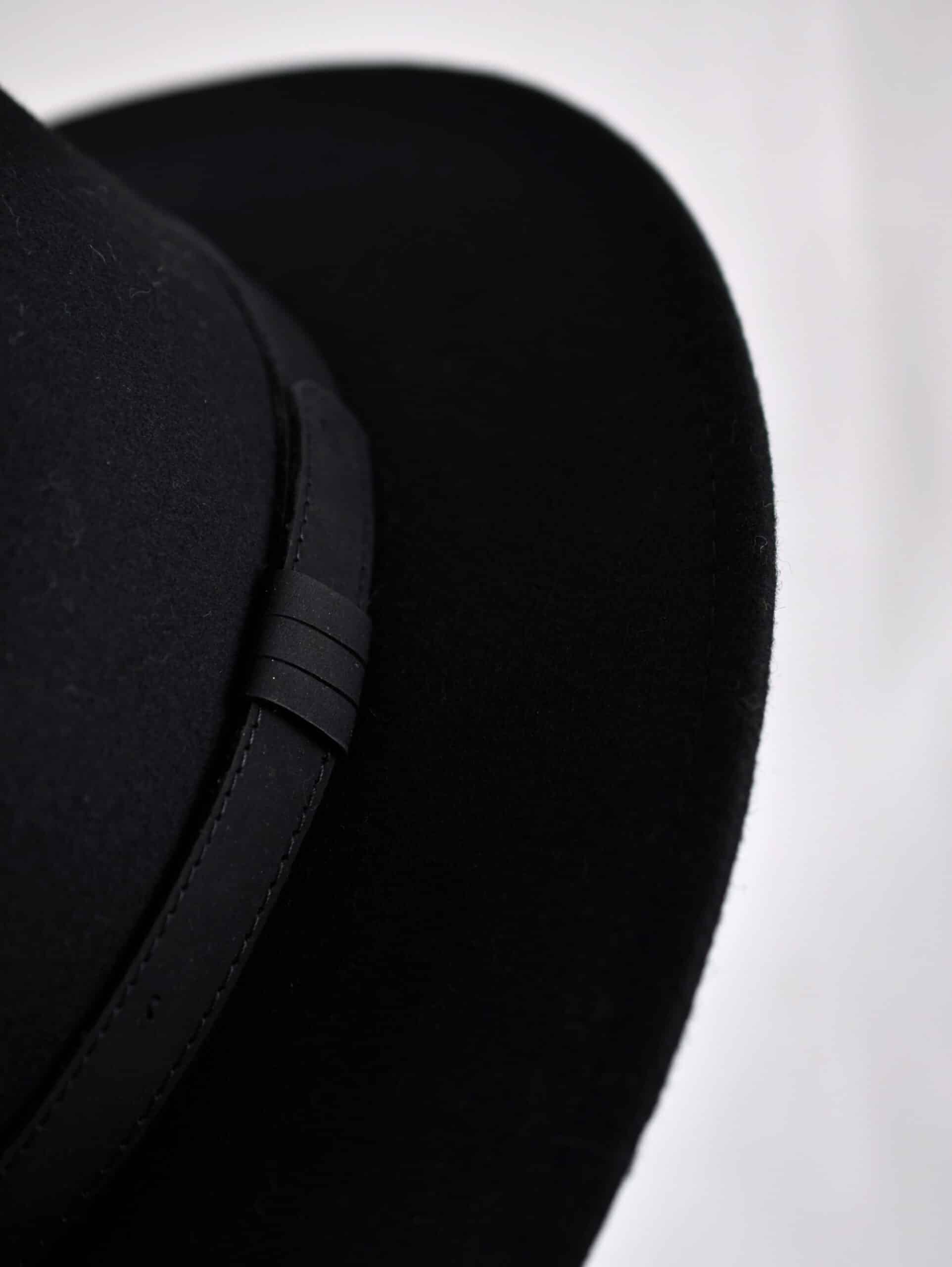 All Black Fedora Hat - Image 3