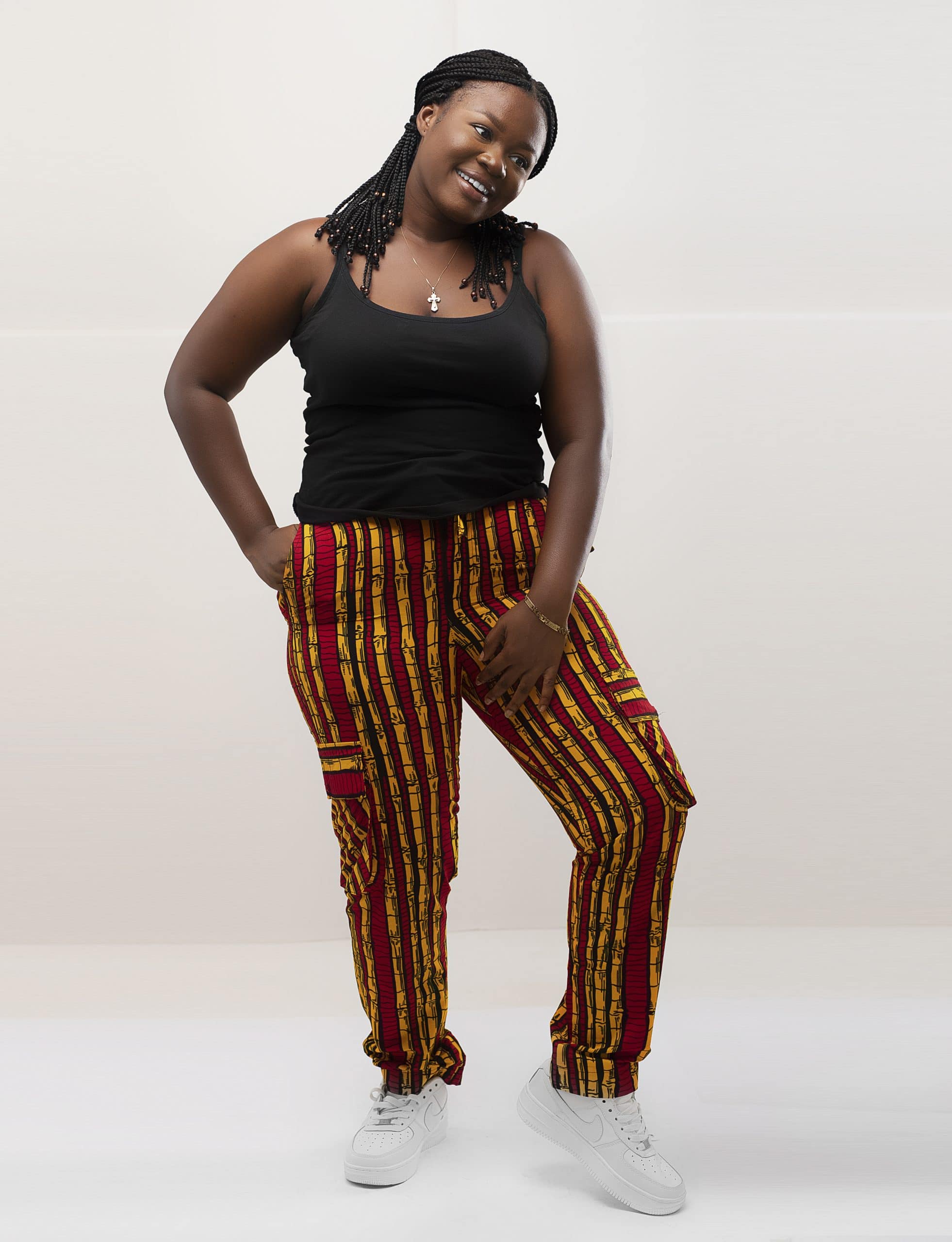 Shani African Print Combat Trousers