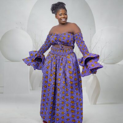 Purple Ankara Dress