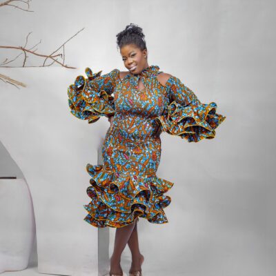 Ankara Halter Bodycon